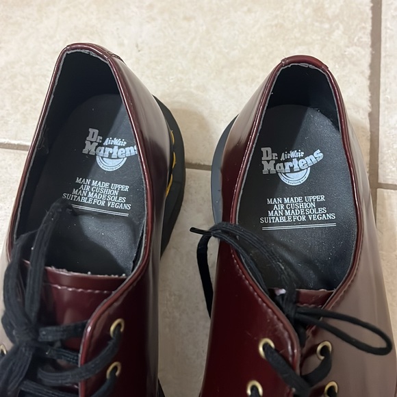 Dr Martens 1461 Cherry Red Smooth Leather Oxford Shoes - Picture 14 of 15